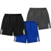 imageFloerns Toddler Boys 3 Pcs Elastic Waist Active Straight Leg Track ShortsBlack