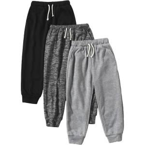 imageFloerns Boys 3 Pcs Drawstring Waist Active Solid Long Pants with PocketsMulticolor