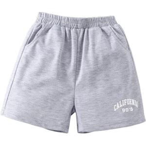 imageFloerns Girls Letter Graphic Print Elastic Waist Running Track ShortsLight Grey