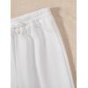 imageFloerns Girls 2 Piece Bow Front Elastic Waist Active Running Jogger SweatpantsBlack and White