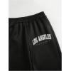 imageFloerns Girls 3 Pcs Elastic Waist Jogger Pants Letter Print SweatpantsBlack Letter