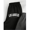 imageFloerns Girls 3 Pcs Elastic Waist Jogger Pants Letter Print SweatpantsBlack Letter