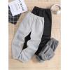 imageFloerns Girls 3 Pcs Elastic Waist Jogger Pants Letter Print SweatpantsDark Grey Multi