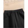 imageFloerns Girls 3 Pcs Elastic Waist Jogger Pants Letter Print SweatpantsDark Grey Multi