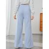 imageFloerns Girls Solid Elastic High Waist Sweatpants Running Loose Fit Pants TrousersLight Blue