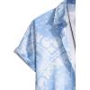 imageFloerns Mens 2 Piece Outfit Hawaiian Button Down Shirts and Shorts SetBlue Paisley