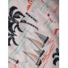 imageFloerns Mens 2 Piece Outfit Hawaiian Button Down Shirts and Shorts SetWhite Orange Tropical