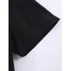imageFloerns Mens 2 Piece Outfit Short Sleeve Shirt Blouse and Drawstring Shorts SetSolid Black