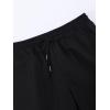 imageFloerns Mens 2 Piece Outfit Short Sleeve Shirt Blouse and Drawstring Shorts SetSolid Black