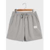 imageFloerns Mens 2 Piece Outfit Short Sleeve T Shirt Drawstring Track Shorts SetGrey