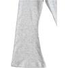 imageFloerns Toddler Girls 2 Pcs Elastic Waist Leggings Solid Bell Bottom Casual PantsBlack and Grey