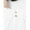 imageFloerns Toddler Girls 4 Pcs Solid Elastic Paperbag Waist Kid Clothes Casual ShortsBlack