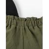 imageFloerns Toddler Girls 4 Pcs Solid Elastic Paperbag Waist Kid Clothes Casual ShortsBlack