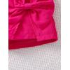 imageFloerns Toddler Girls Bow Knot Front Skorts Elastic Waist Solid Skirt ShortsHot Pink