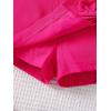 imageFloerns Toddler Girls Bow Knot Front Skorts Elastic Waist Solid Skirt ShortsHot Pink