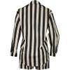 imageFloerns Womens 2 Piece Outfit Striped Long Sleeve Blouse Top with Shorts SetBlack