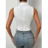 imageFloerns Womens Double Breasted Sleeveless Notched Lapel Vest Blazer JacketWhite