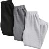 imageFloerns Girls 3 Pcs Elastic Waist Jogger Pants Letter Print SweatpantsDark Grey Multi