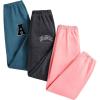 imageFloerns Girls 3 Pcs Elastic Waist Jogger Pants Letter Print SweatpantsPink