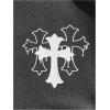imageFloerns Mens Graphic Print T Shirt Drawstring Waist Shorts Set 2 Piece OutfitBlack Cross