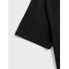 imageFloerns Mens Graphic Print T Shirt Drawstring Waist Shorts Set 2 Piece OutfitBlack Leaf Tropical