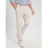 imageFloerns Mens Slant Pocket Fold Pleated Workout Pants Office Tailored PantsApricot