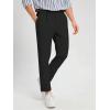 imageFloerns Mens Slant Pocket Fold Pleated Workout Pants Office Tailored PantsBlack