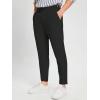 imageFloerns Mens Slant Pocket Fold Pleated Workout Pants Office Tailored PantsBlack