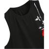 imageFloerns Mens Tribal Drawstring Shorts Set Sleeveless Tank Top Two Piece OutfitBlack Floral
