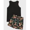 imageFloerns Mens Tribal Drawstring Shorts Set Sleeveless Tank Top Two Piece OutfitBlack Green
