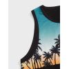 imageFloerns Mens Tribal Drawstring Shorts Set Sleeveless Tank Top Two Piece OutfitOrange Multi