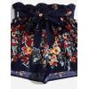 imageFloerns Womens 2 Piece Outfit Summer Plain Tube Crop Top with ShortsBlack Floral
