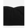 imageFloerns Womens 2 Piece Outfit Summer Plain Tube Crop Top with ShortsBlack Floral