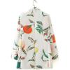 imageFloerns Womens Lapel Collar Long Sleeve Double Breasted Work Blazer JacketWhite Fruit