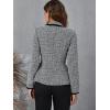 imageFloerns Womens Long Sleeve Open Front Leopard Print BlazerBlack and White