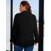 imageFloerns Womens Plus Size Long Sleeve Lapel Open Front Work Office Blazer JacketBlack