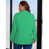 imageFloerns Womens Plus Size Long Sleeve Lapel Open Front Work Office Blazer JacketGreen Solid