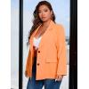 imageFloerns Womens Plus Size Long Sleeve Lapel Open Front Work Office Blazer JacketOrange Plain