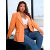 imageFloerns Womens Plus Size Long Sleeve Lapel Open Front Work Office Blazer JacketOrange Plain