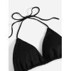 imageFloerns Womens Sweatsuits Bra and Sweatpants Set 2 Pieces Jogger TracksuitBlack