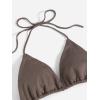 imageFloerns Womens Sweatsuits Bra and Sweatpants Set 2 Pieces Jogger TracksuitBrown