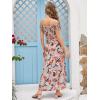 imageFloerns Womens Two Piece Outfit Floral Crop Top and Split Long Skirt SetDusty Pink