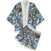 imageFloerns Mens 2 Piece Outfit Printed Kimono Tops with Drawstring Shorts SetMulticolor