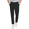 imageFloerns Mens Slant Pocket Fold Pleated Workout Pants Office Tailored PantsBlack