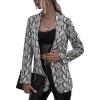 imageFloerns Womens Long Sleeve Open Front Leopard Print BlazerMulticolor4