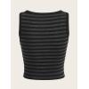 imageFloerns Womens Casual Sleeveless Camisole Scoop Neck Slim Fit Crop Tank TopBlack and Grey