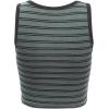 imageFloerns Womens Casual Sleeveless Camisole Scoop Neck Slim Fit Crop Tank TopGreen Striped