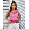 imageFloerns Womens Casual Sleeveless Camisole Scoop Neck Slim Fit Crop Tank TopPink