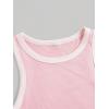 imageFloerns Womens Casual Sleeveless Camisole Scoop Neck Slim Fit Crop Tank TopPink and White