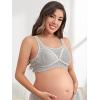imageFloerns Womens Maternity Bra Striped Print Breastfeeding Nursing BraletteGrey